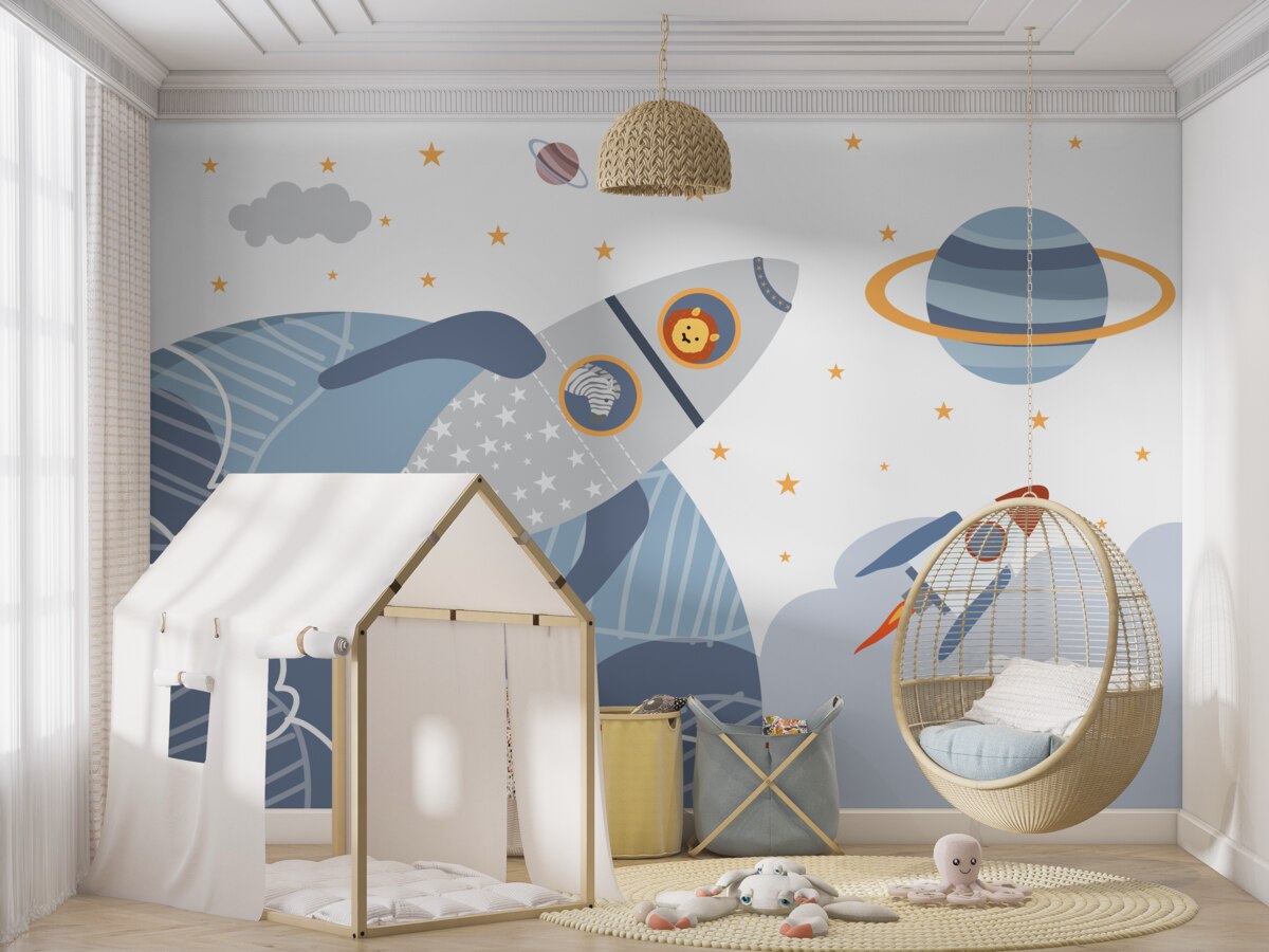 Fototapeta Lew z zebrą na rakiecie