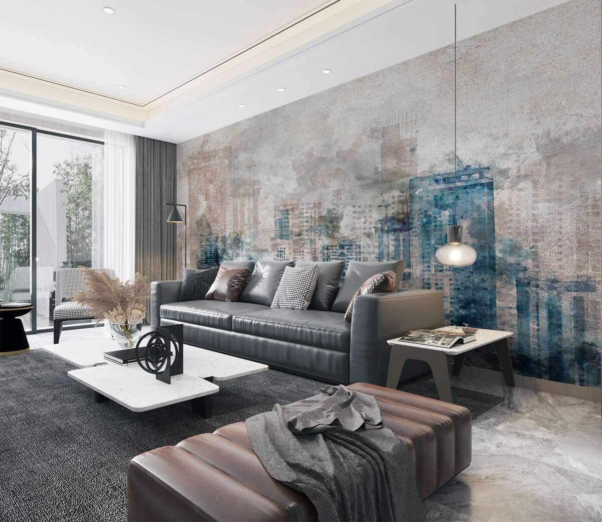 Fototapeta Nowoczesna metropolia we mgle