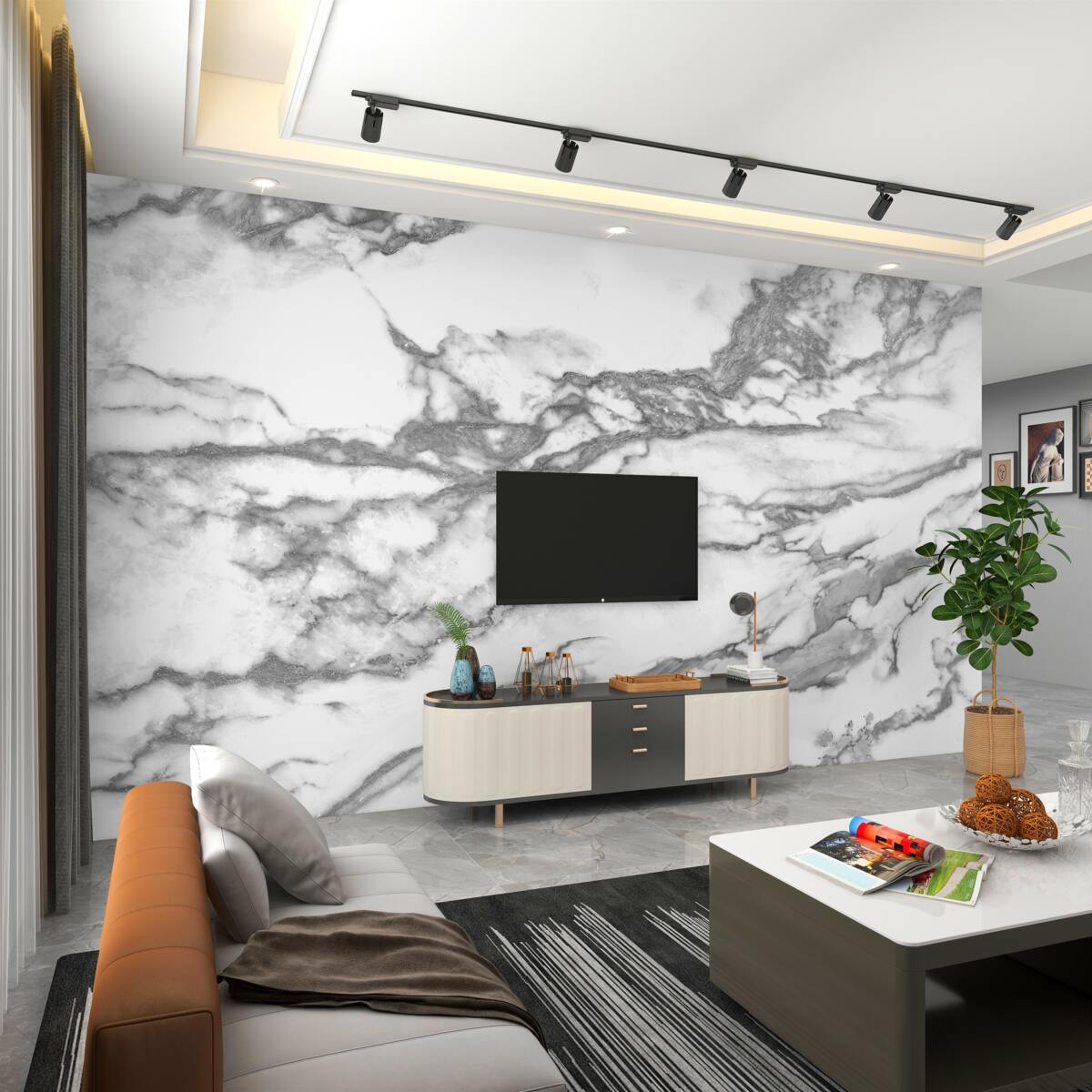 Fototapeta Zakurzony szary marmur