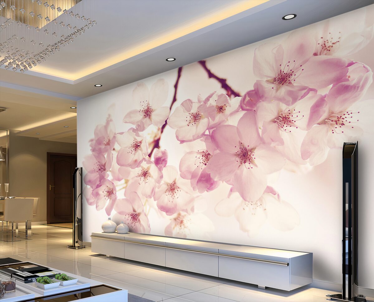 Fototapeta Delikatne kwiaty dzikiej wiśni