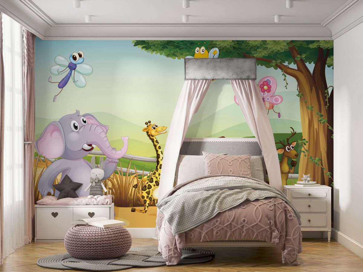 Fototapeta Zwierzęta biegają po polu