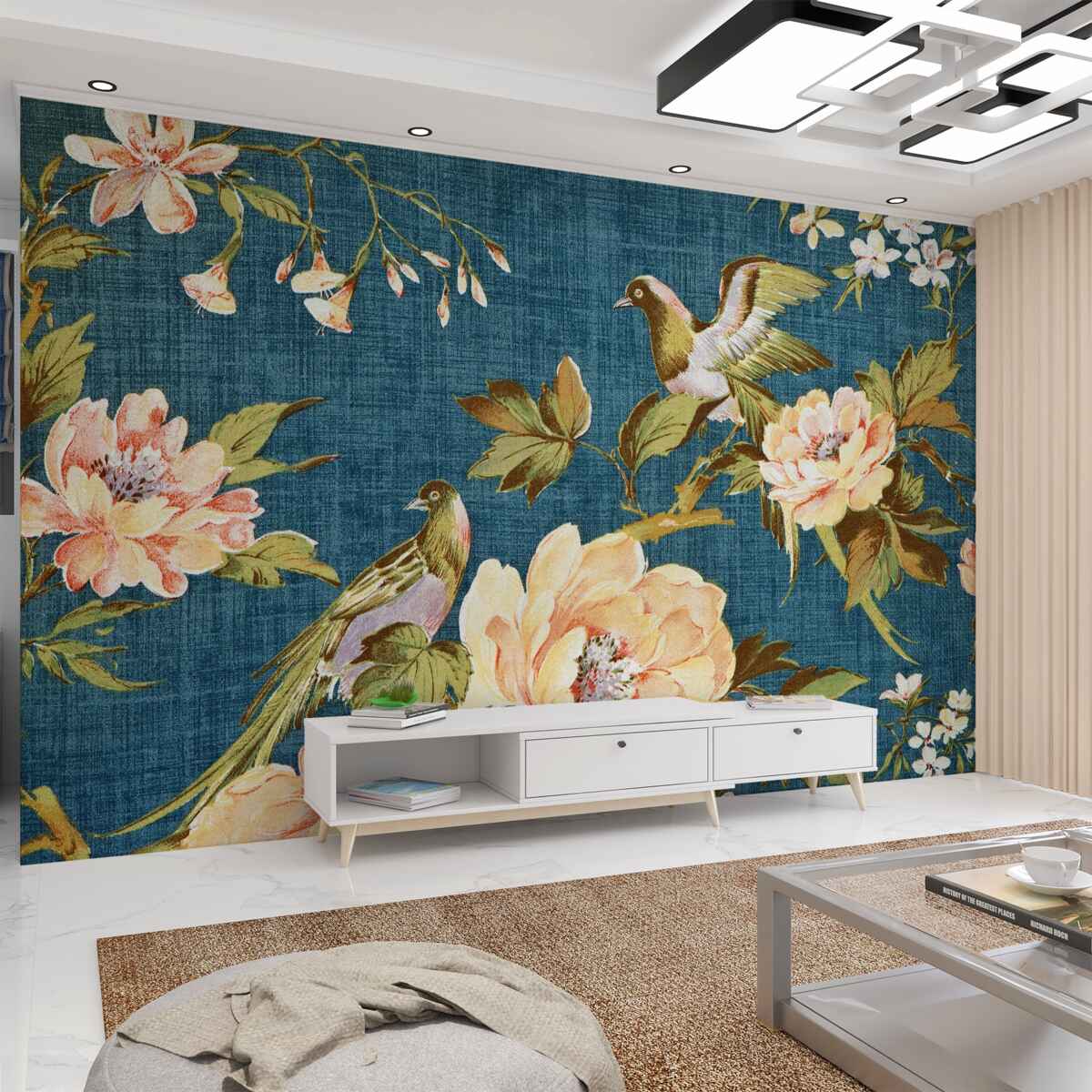 Fototapeta Niektóre papugi w różach