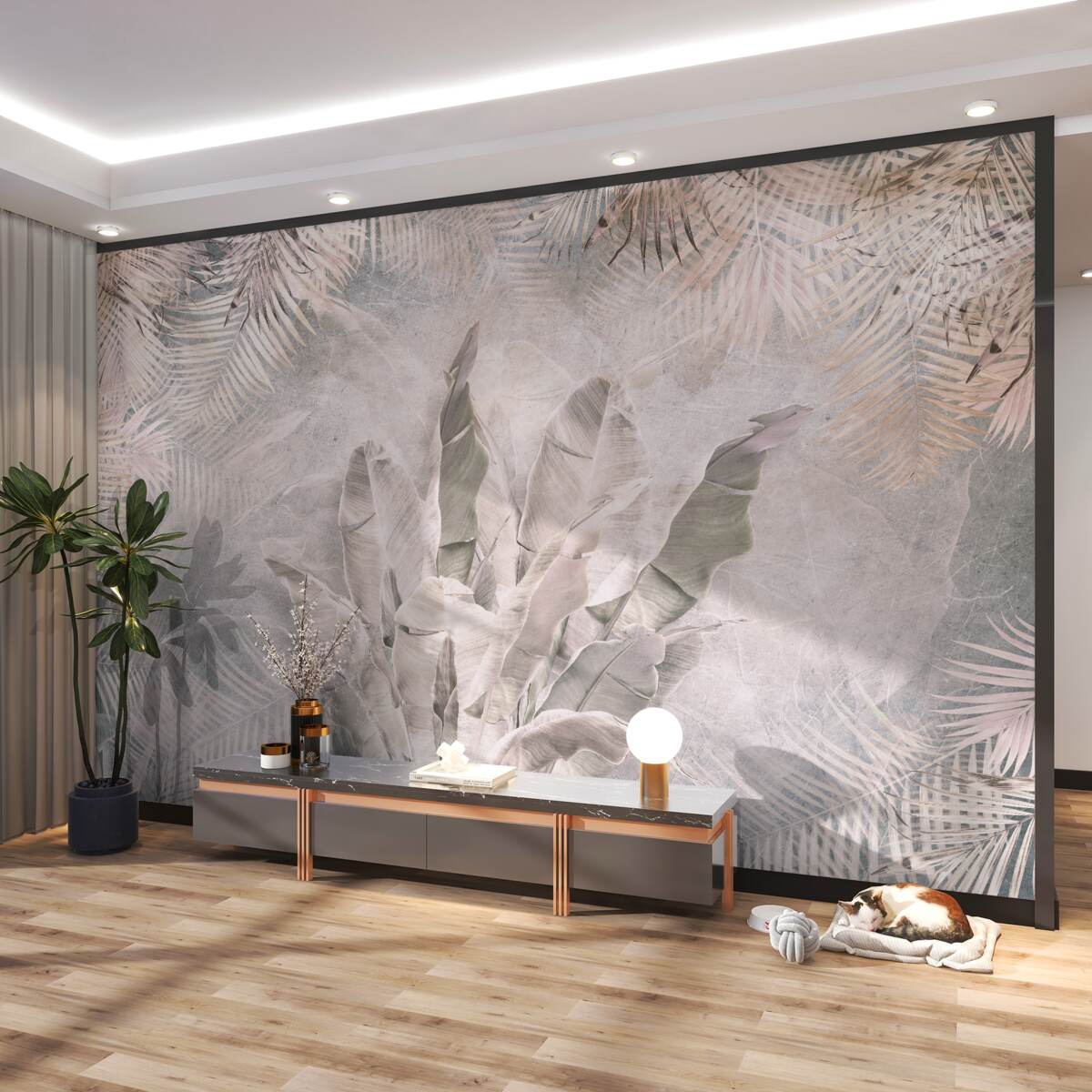 Fototapeta Liście tropikalne w kompozycji