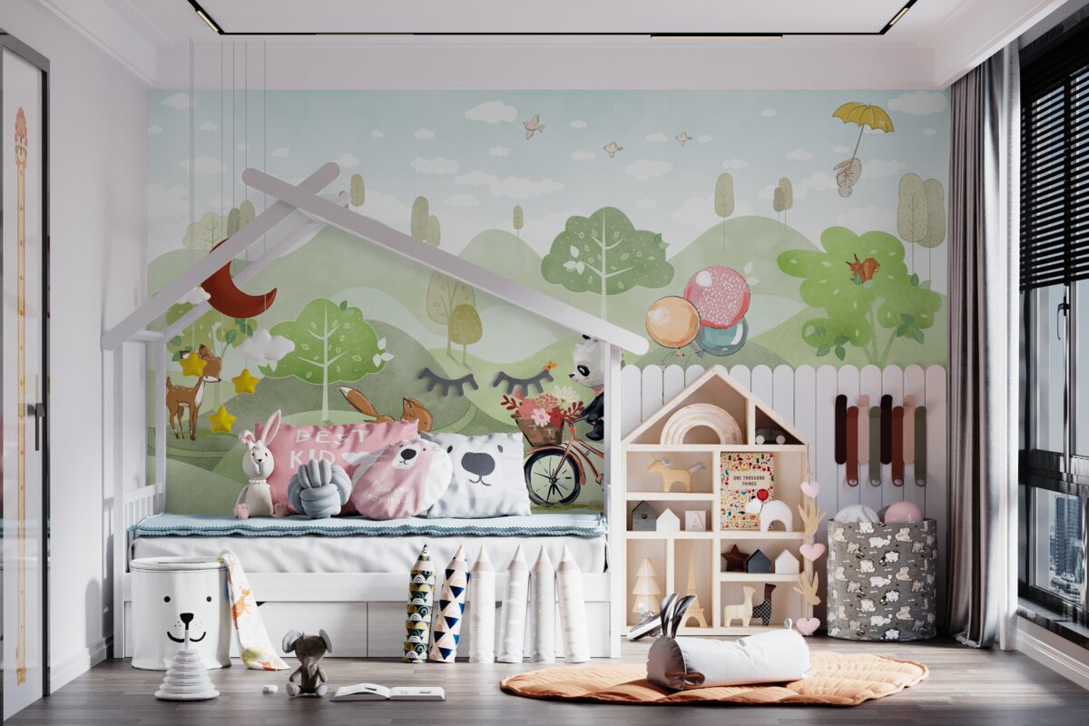 Fototapeta Panda na rowerze