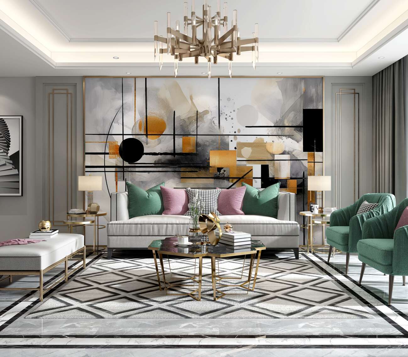 Fototapeta Abstrakcja muzyczna na marmurze