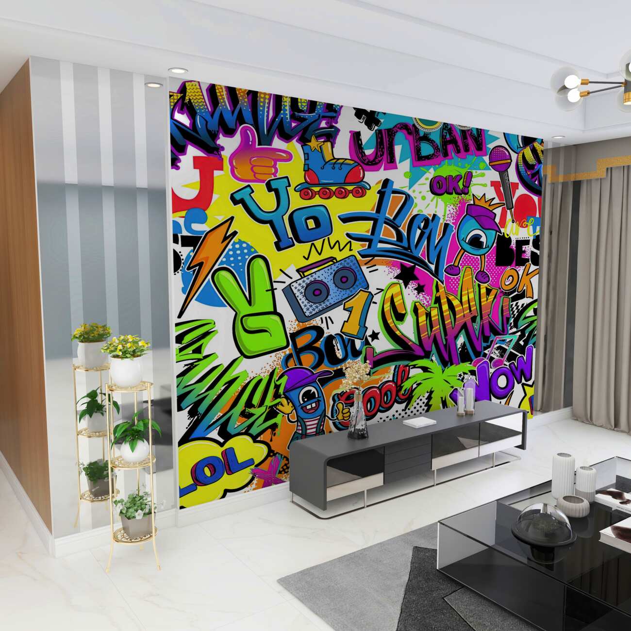 Fototapeta Jasne pisanie graffiti