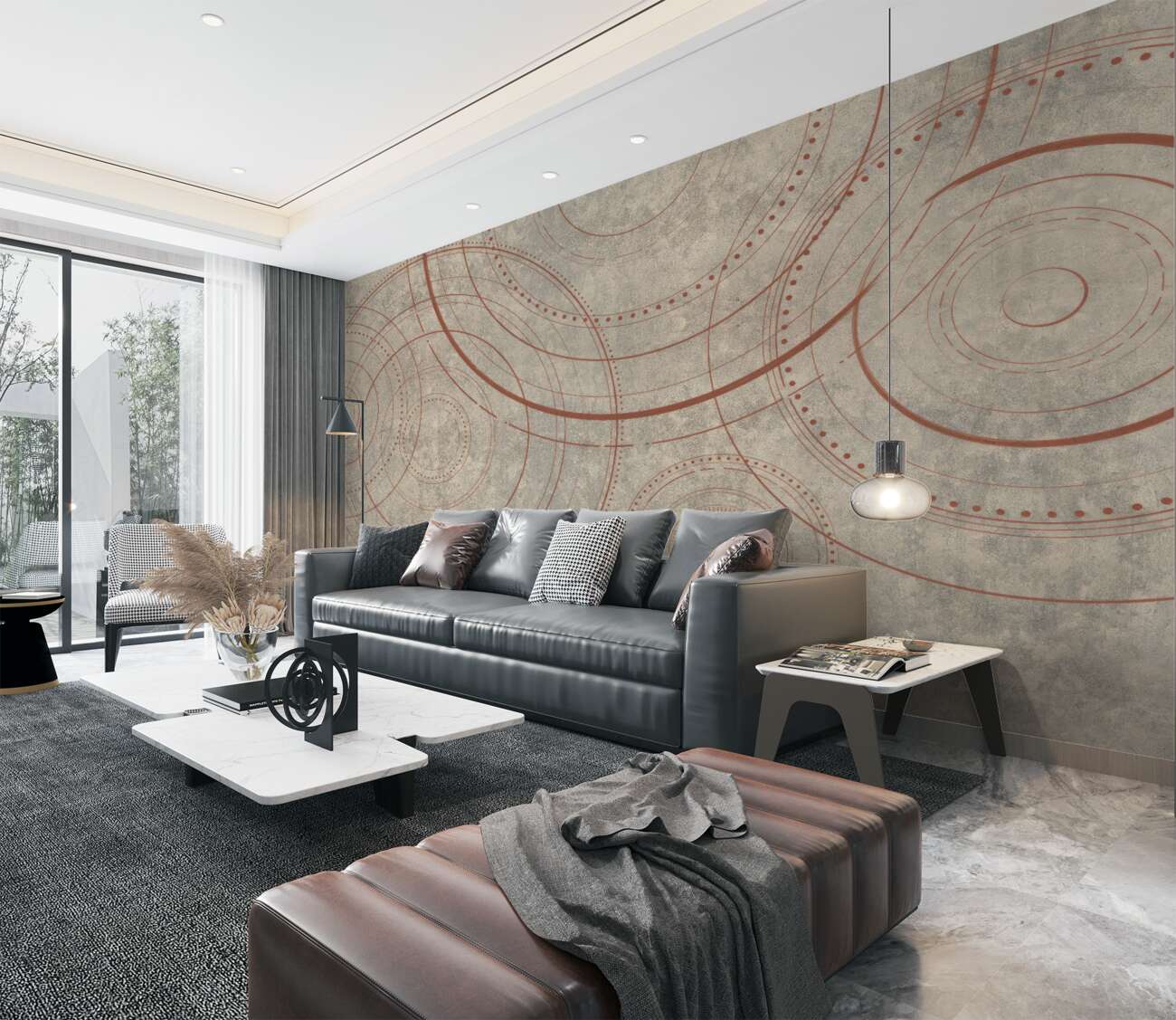 Fototapeta Nawet czerwone kółko abstrakcyjne tło