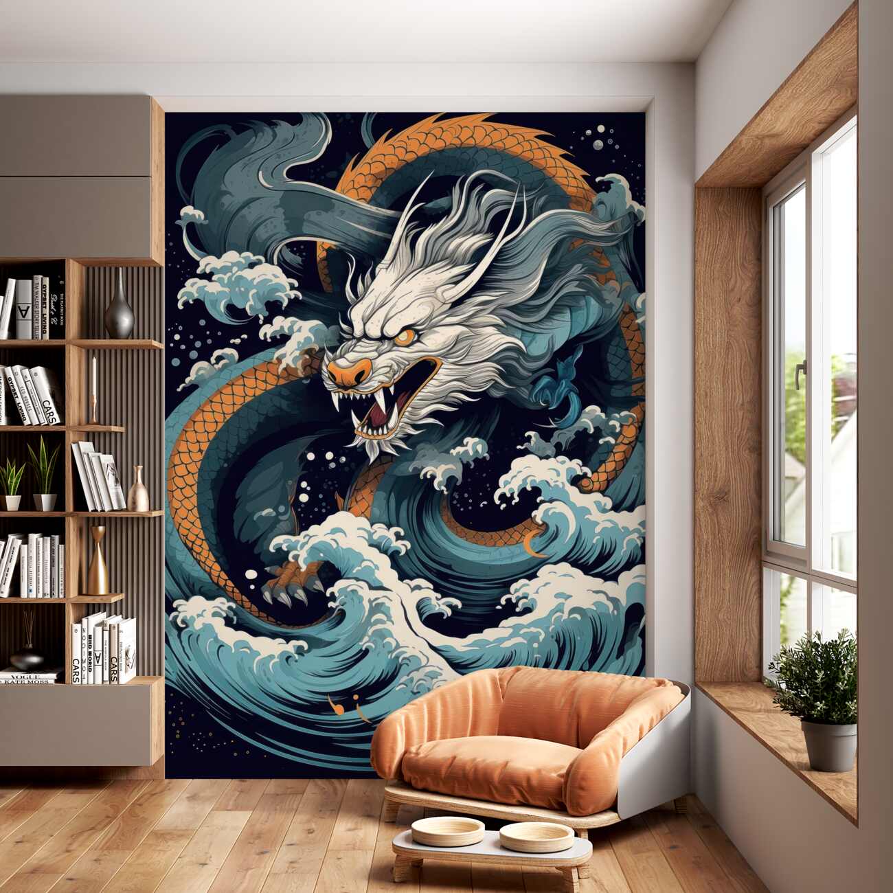 Fototapeta Chiński smok w przedmiotach