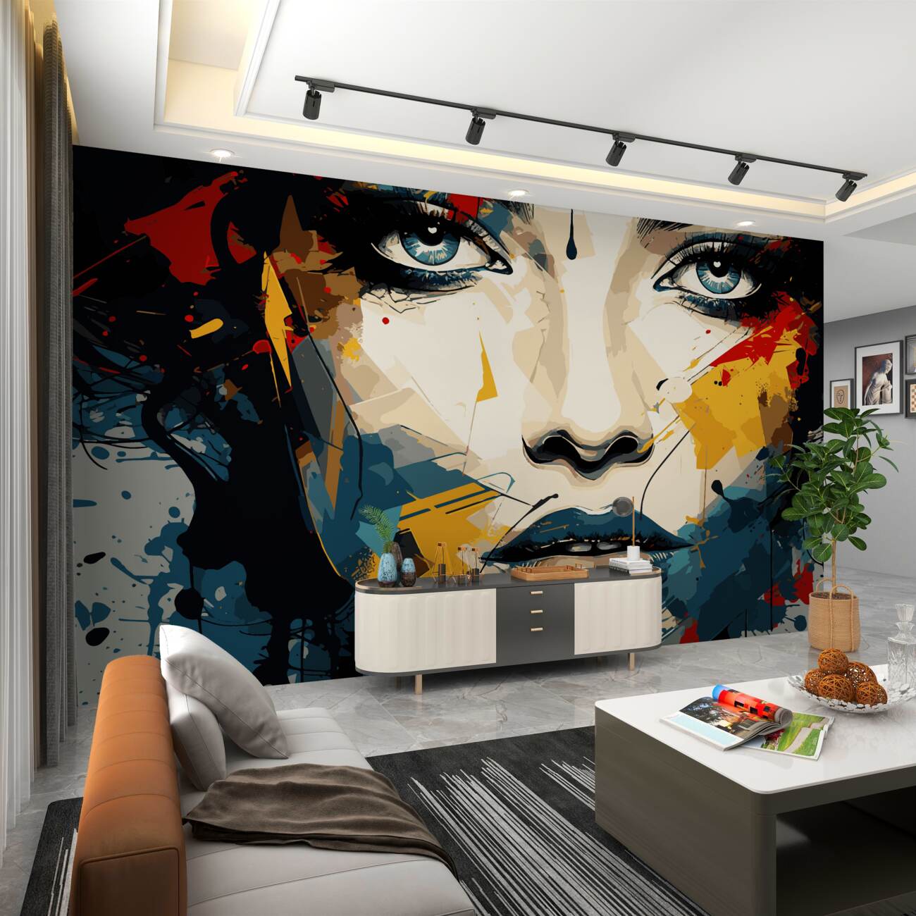 Fototapeta Obraz dziewczyny w pop -art -paints