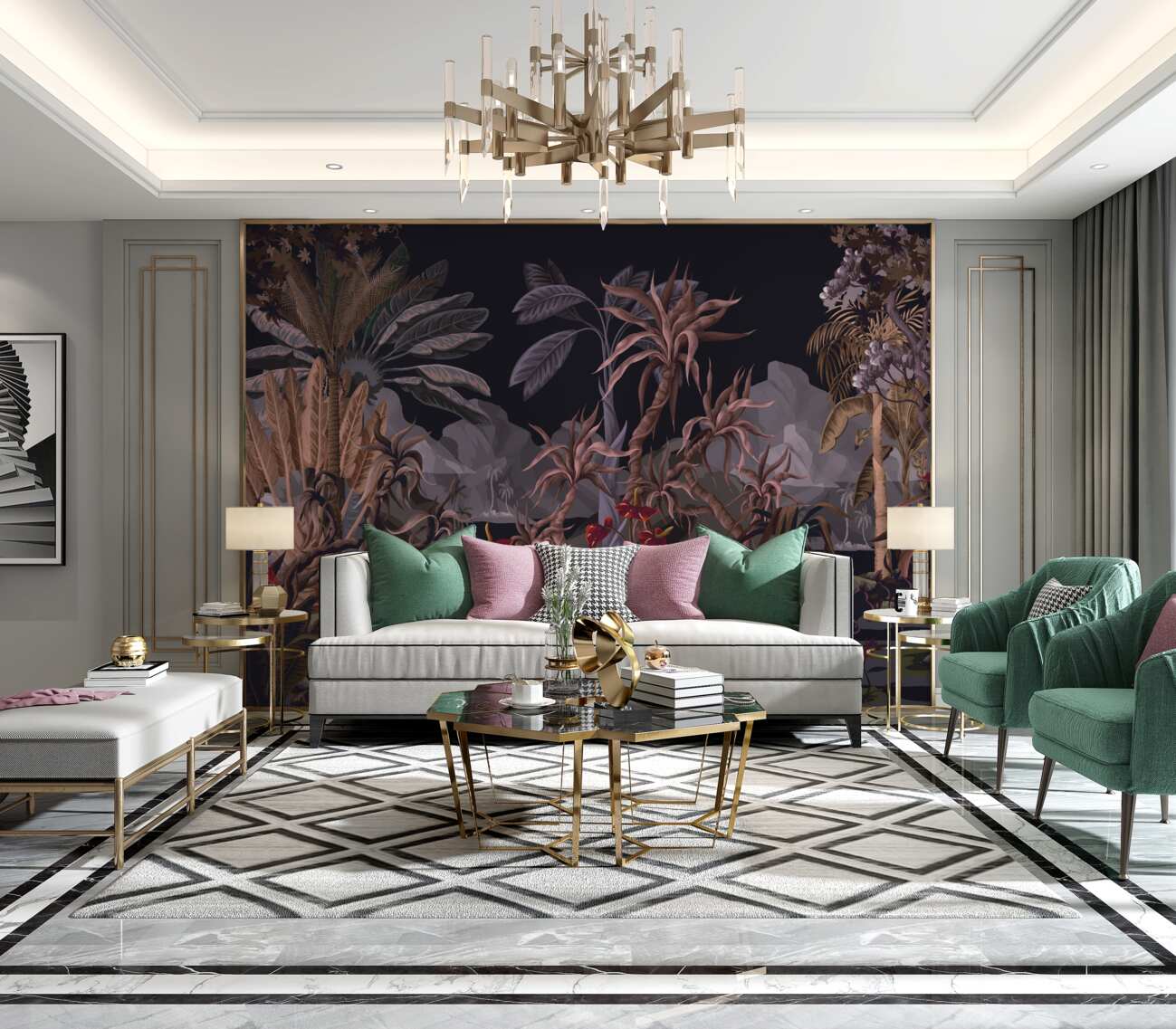 Fototapeta Okropna dżungla w nocy