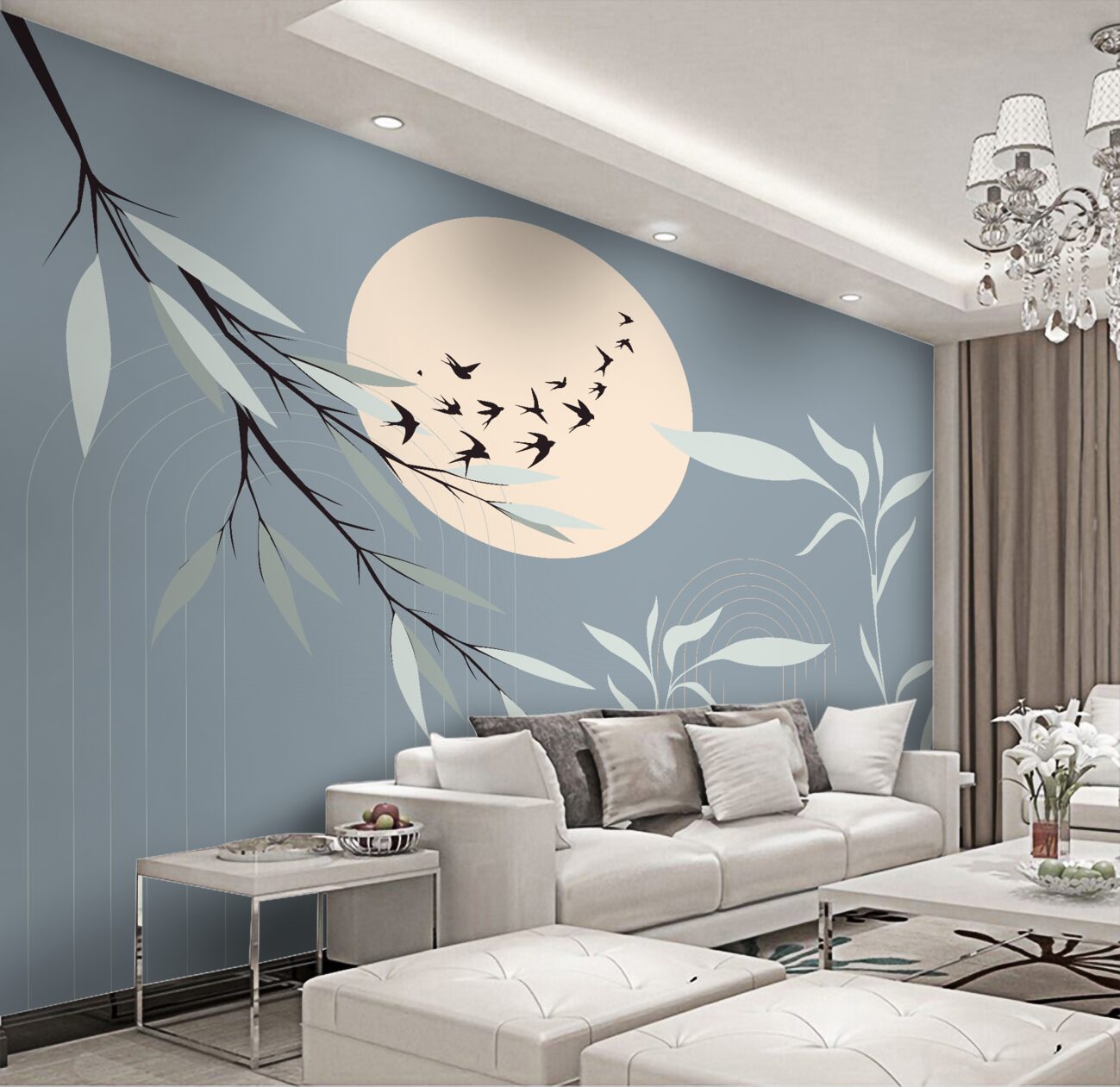 Fototapeta Ptaki latają, aby zamówić na słońce