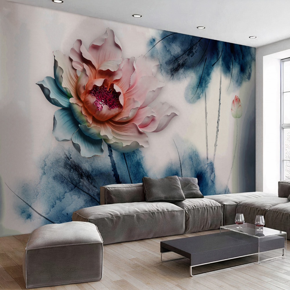 Fototapeta kwitnie podczas ulewnego deszczu