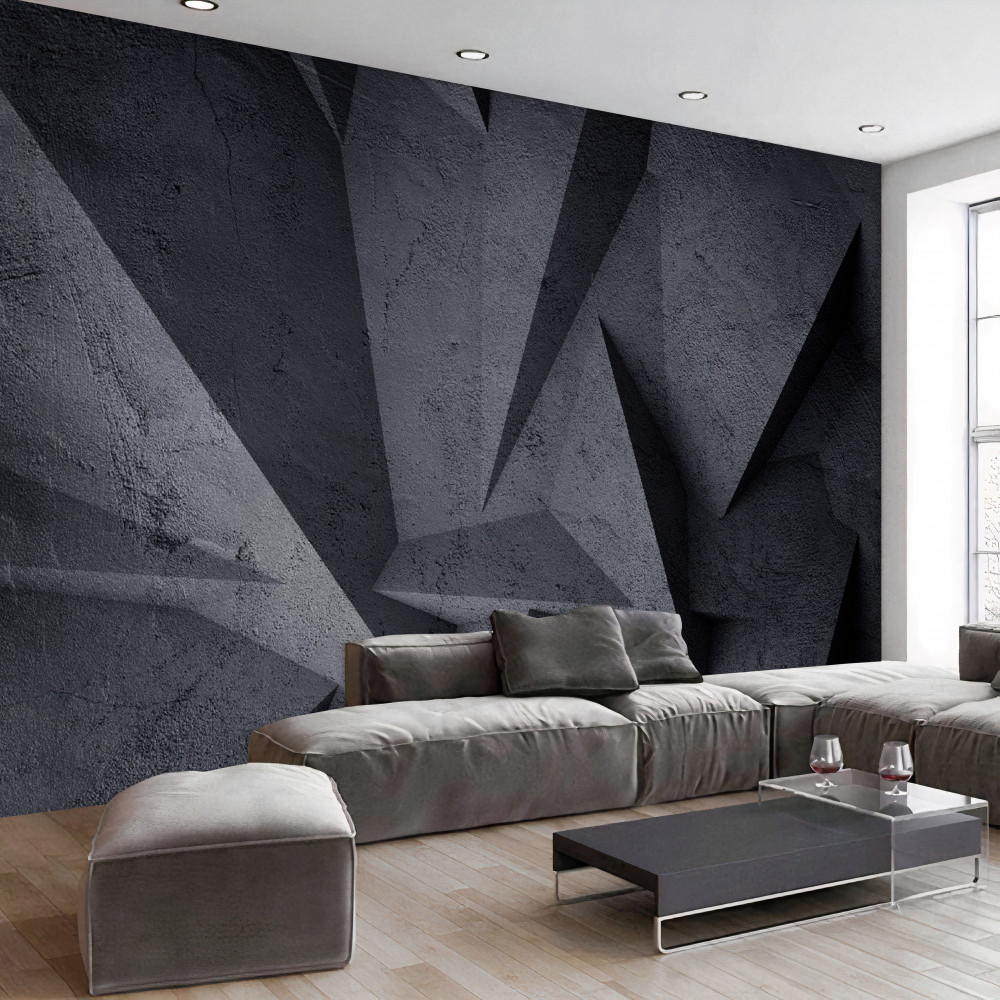 Fototapeta wolumetryczna czarna geometria