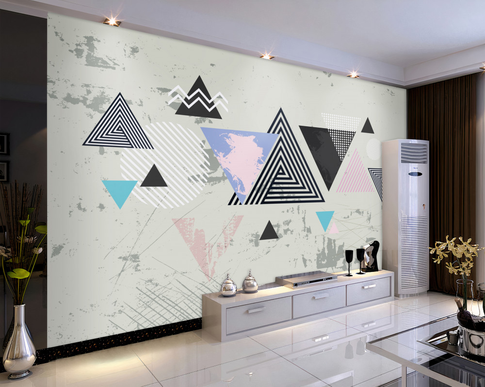 Fototapeta trójkąty na szarym tle