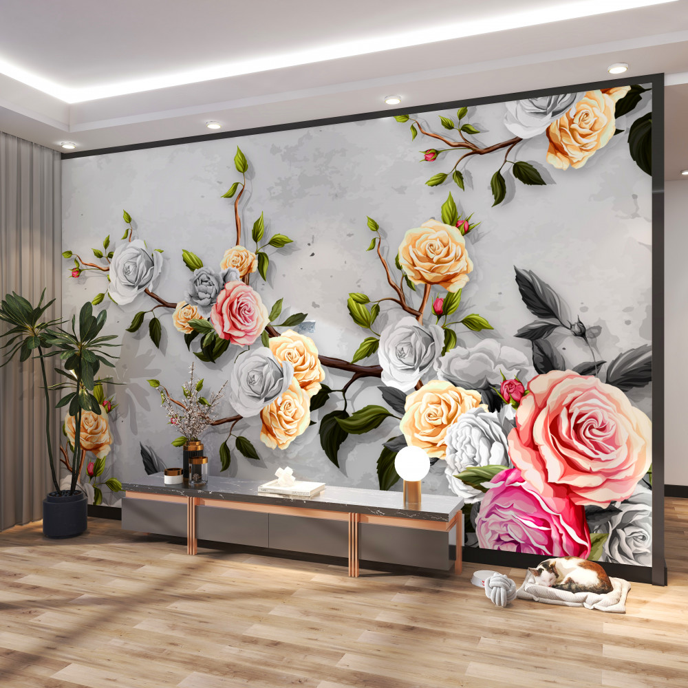 Fototapeta zabytkowe gałęzie róży