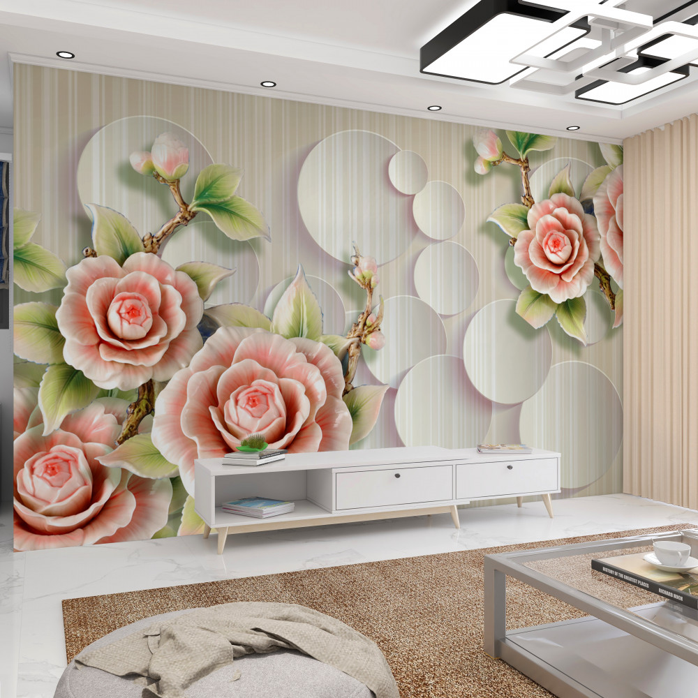 Fototapeta delikatna róża herbaciana na jasnym tle