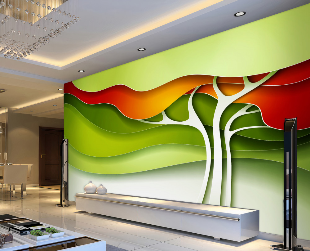 Fototapeta jasne jesienne kolory na koronie drzewa