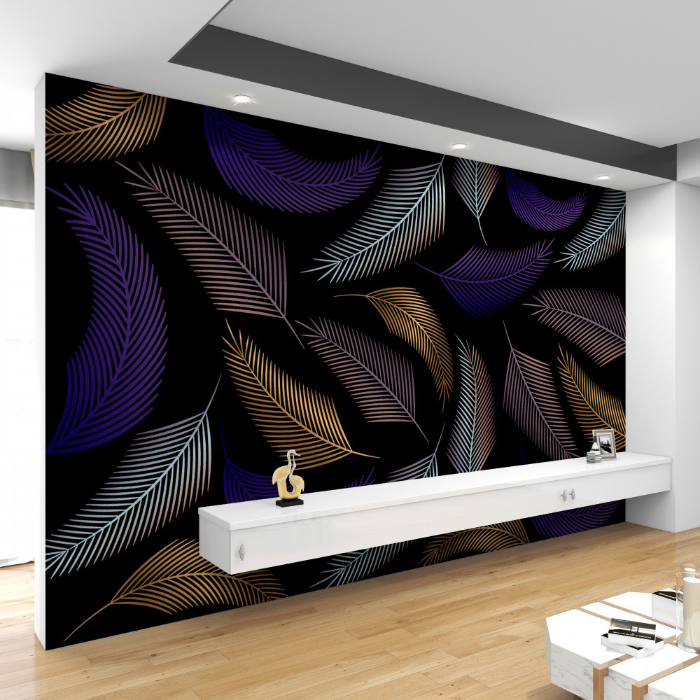 Fototapeta ciemne jesienne liście