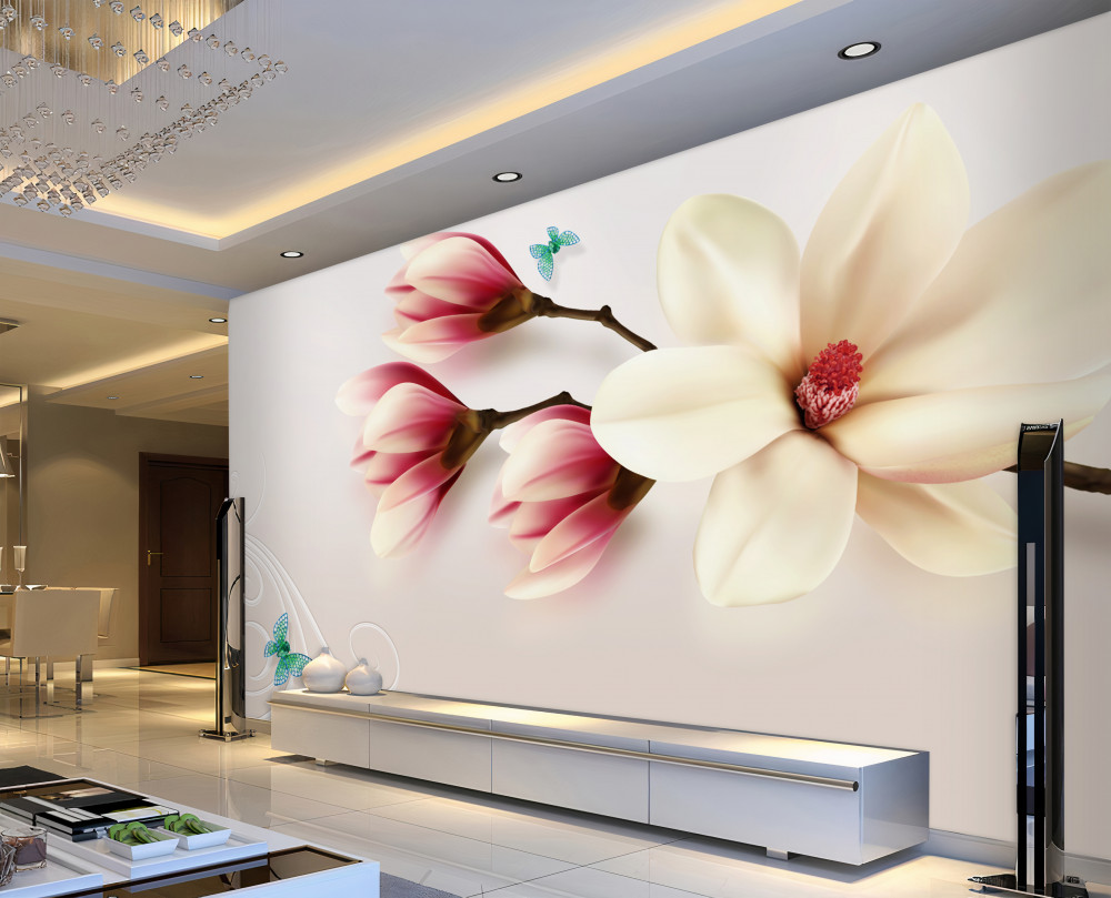 Fototapeta biały kwiat magnolii