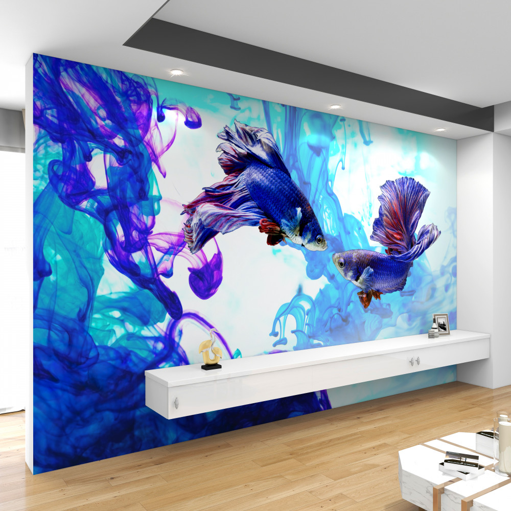 Fototapeta ogon ryby bawią się w wodzie