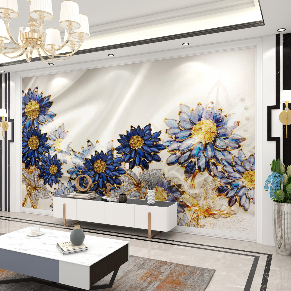 Fototapeta niezwykłe szafirowe kwiaty