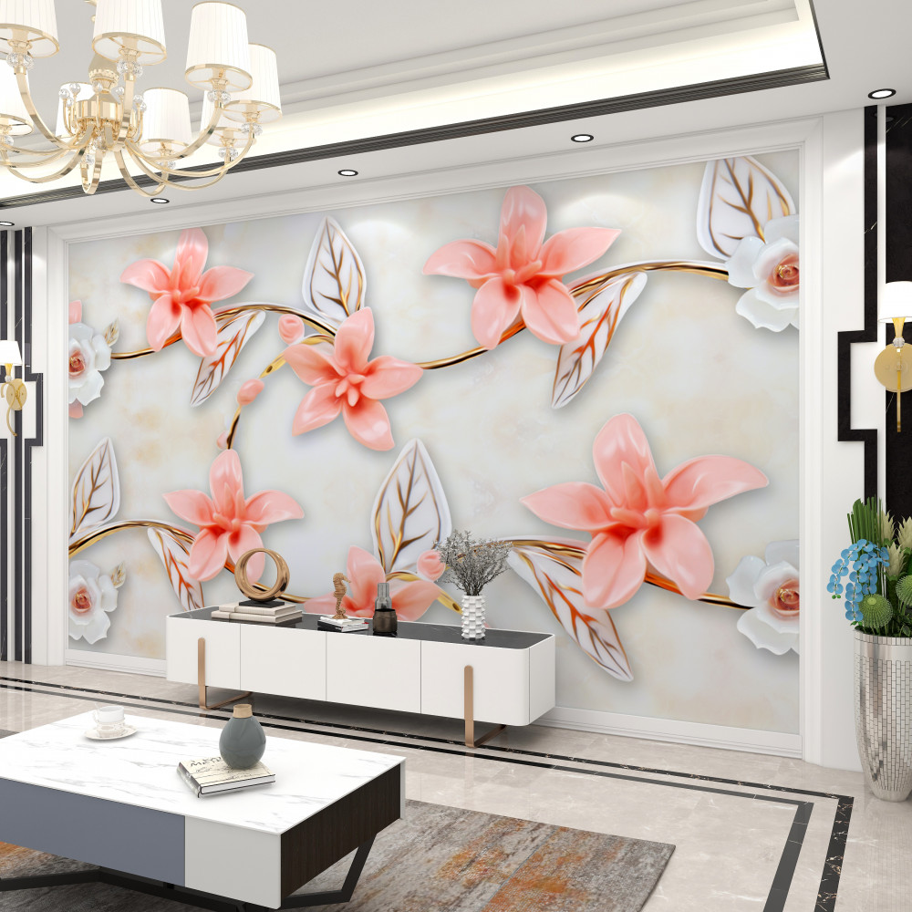 Fototapeta różowe magnolie na gałęziach