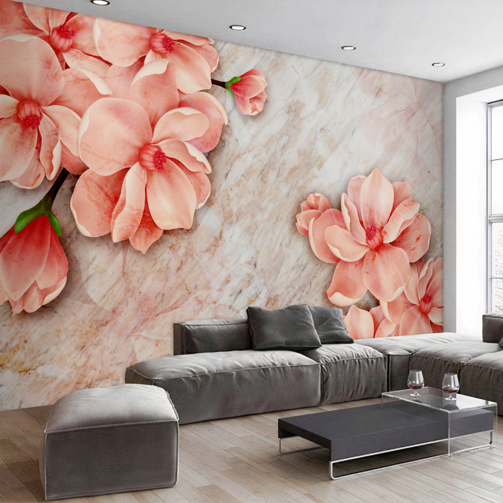 Fototapeta różowe kwiaty magnolii