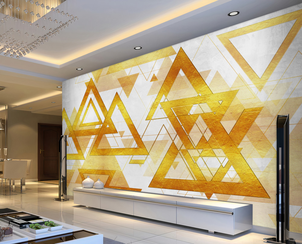 Fototapeta wiele złotych trójkątów