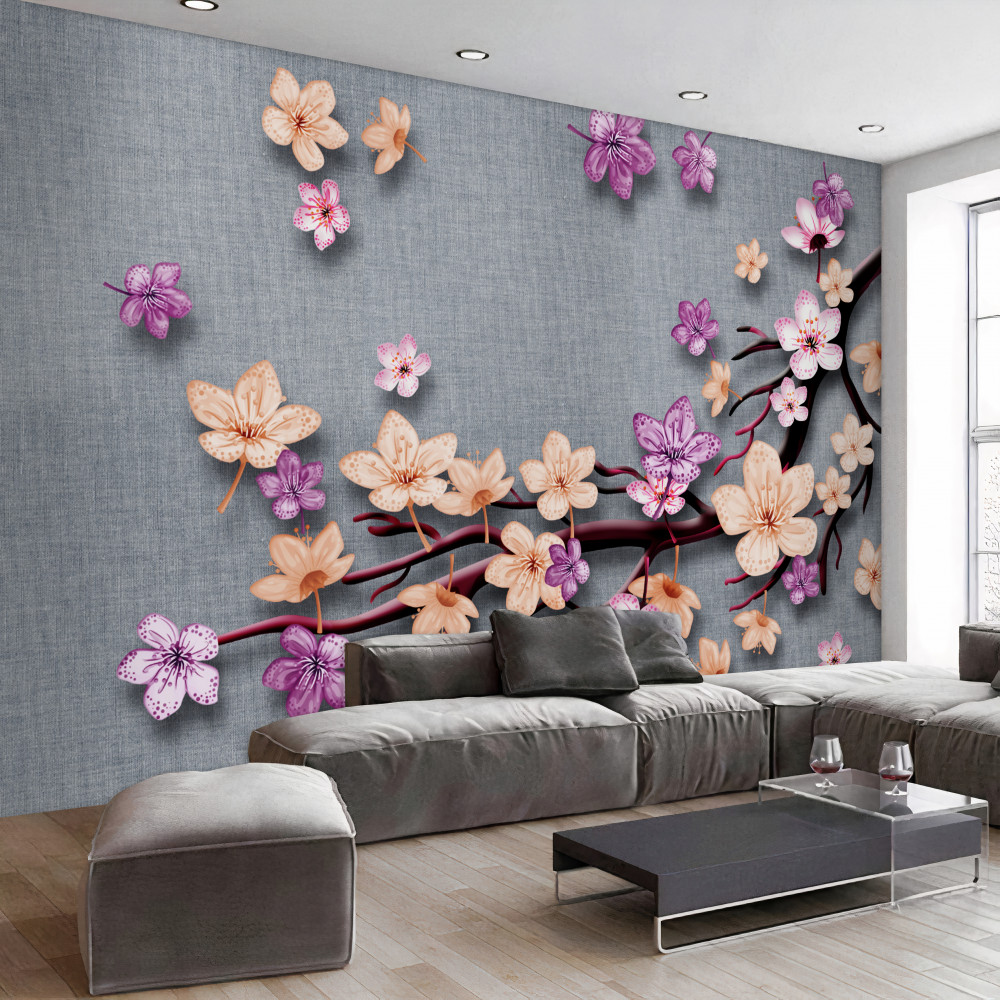 Fototapeta gałąź z małymi kwiatami