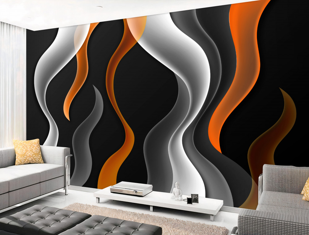 Fototapeta szare i brązowe fale