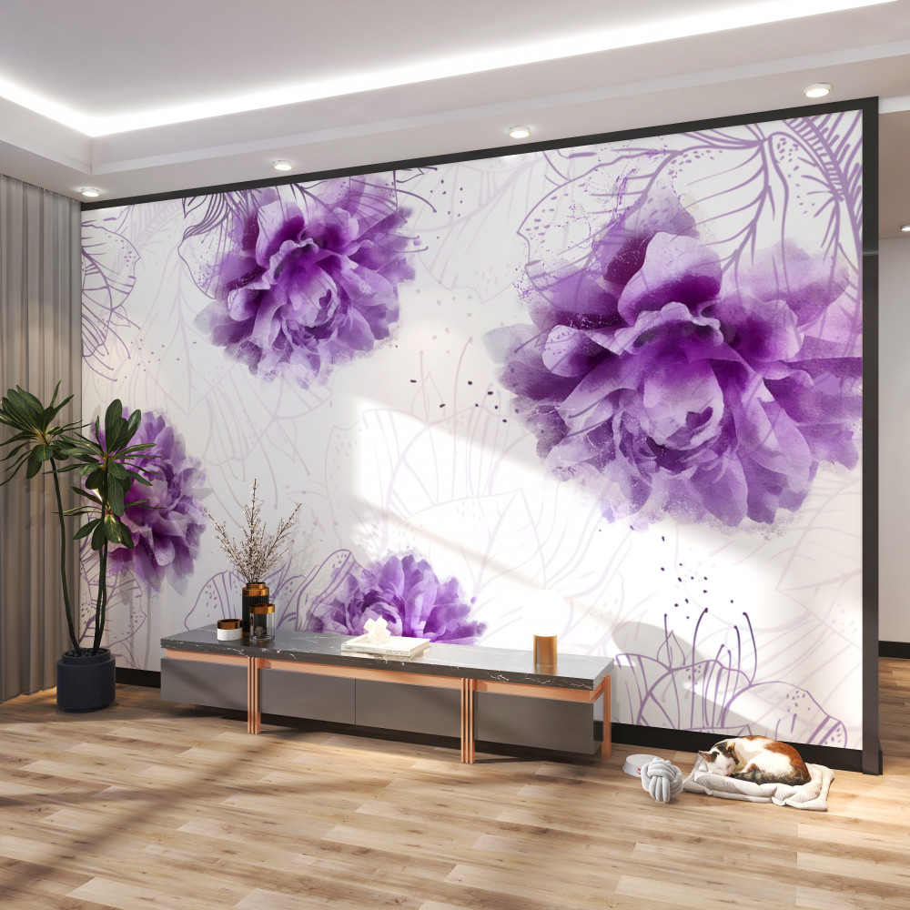 Fototapeta piękne liliowe piwonie