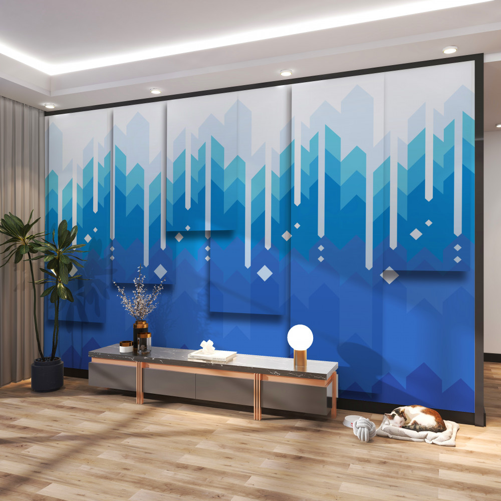 Fototapeta zimne góry w kaskadzie form