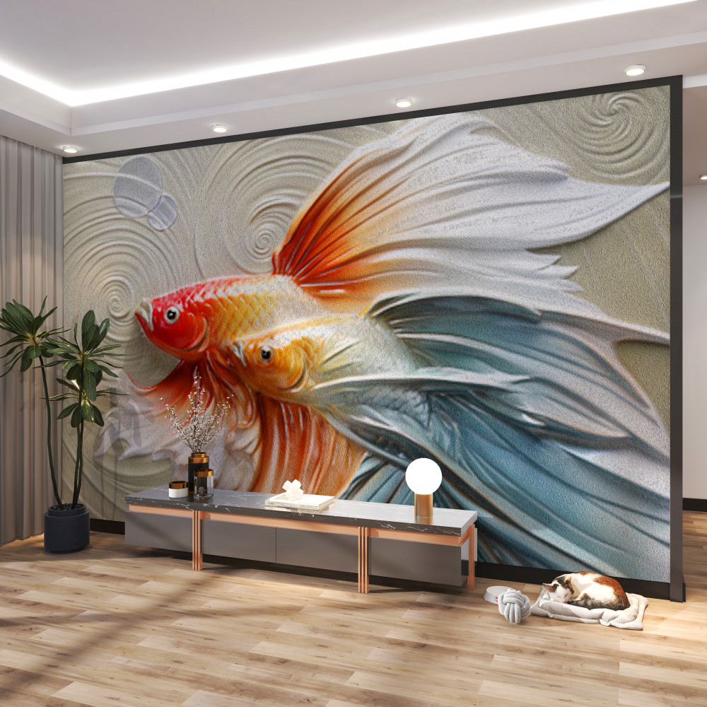 Fototapeta para ryb z tęczowym ogonem