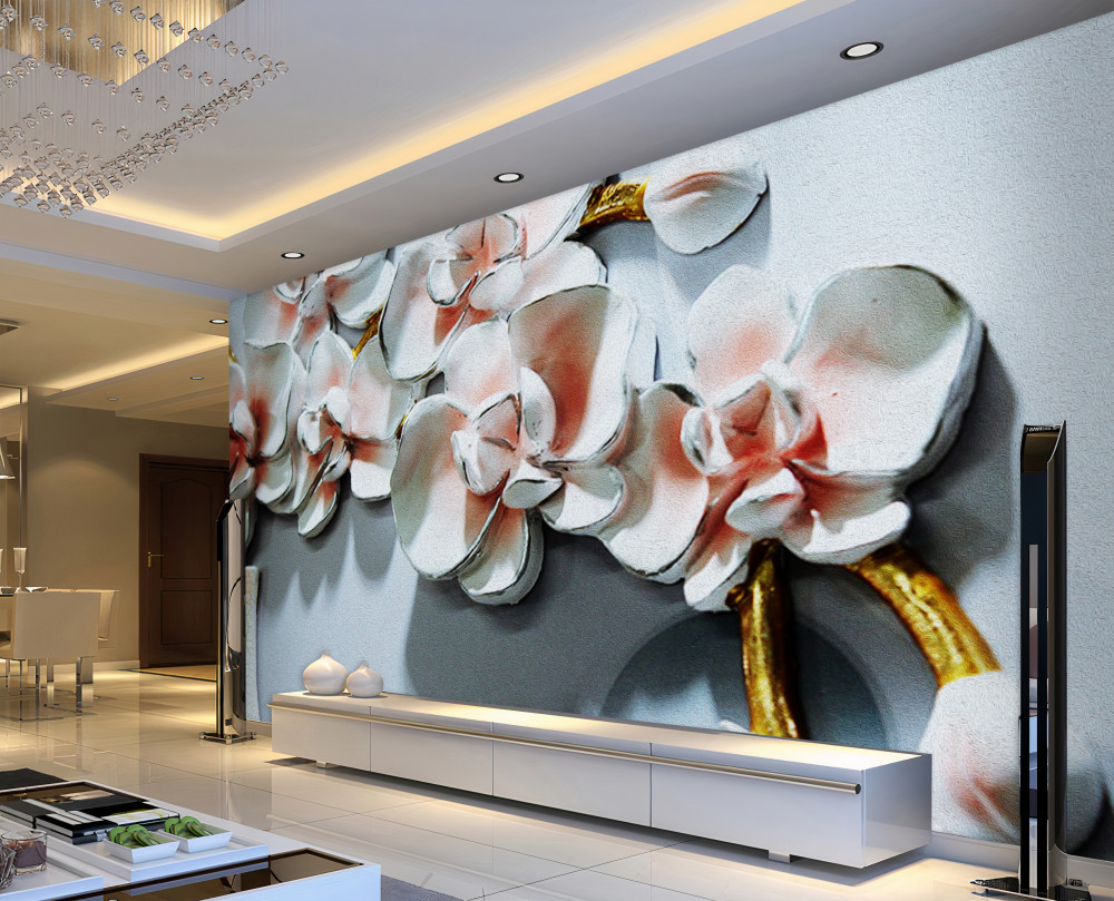 Fototapeta podniesione gałęzie białej orchidei