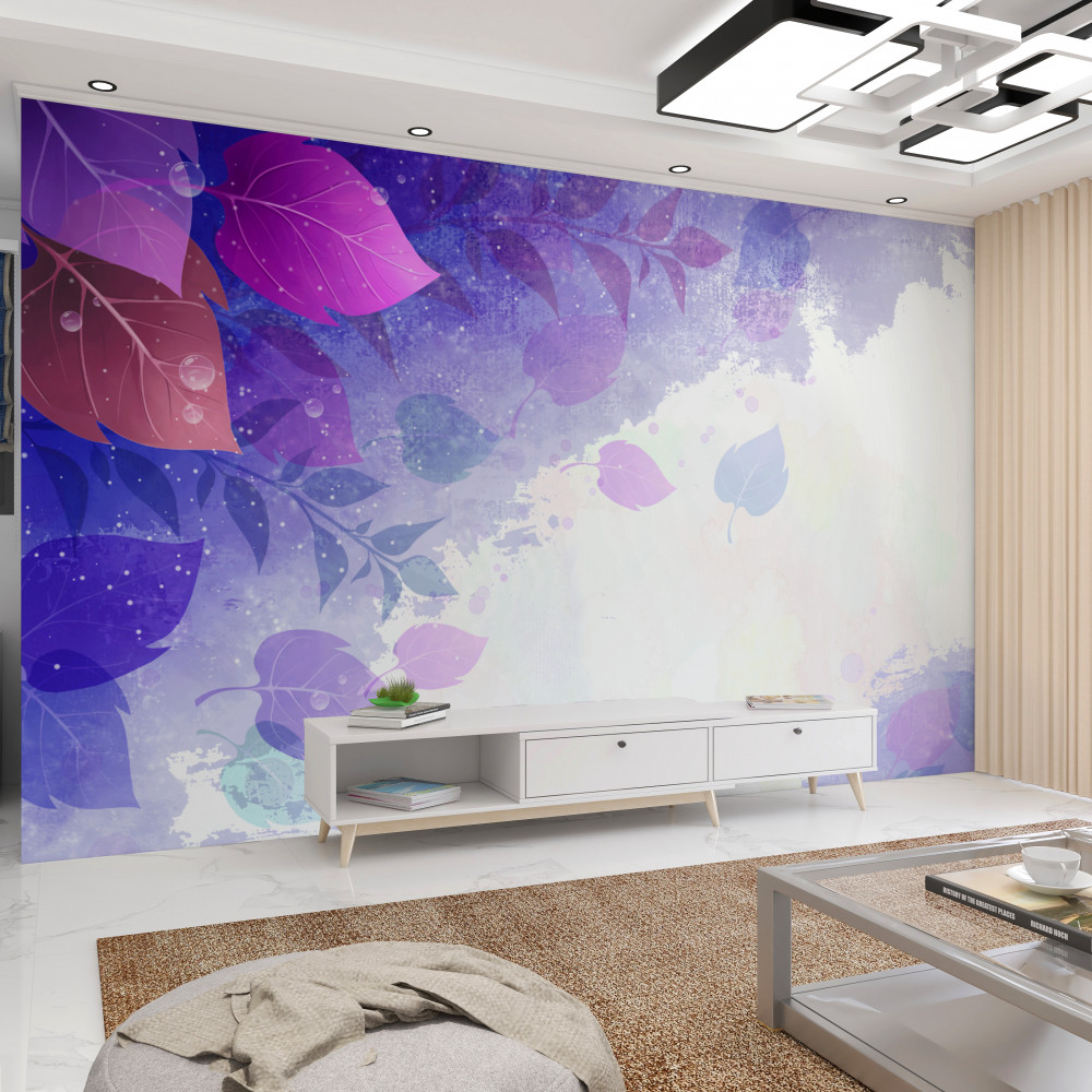 Fototapeta fioletowe jesienne liście