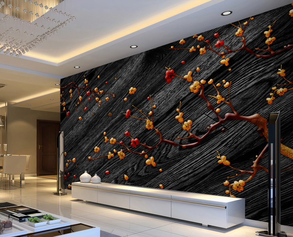 Fototapeta złota gałąź magnolii po zachodzie słońca