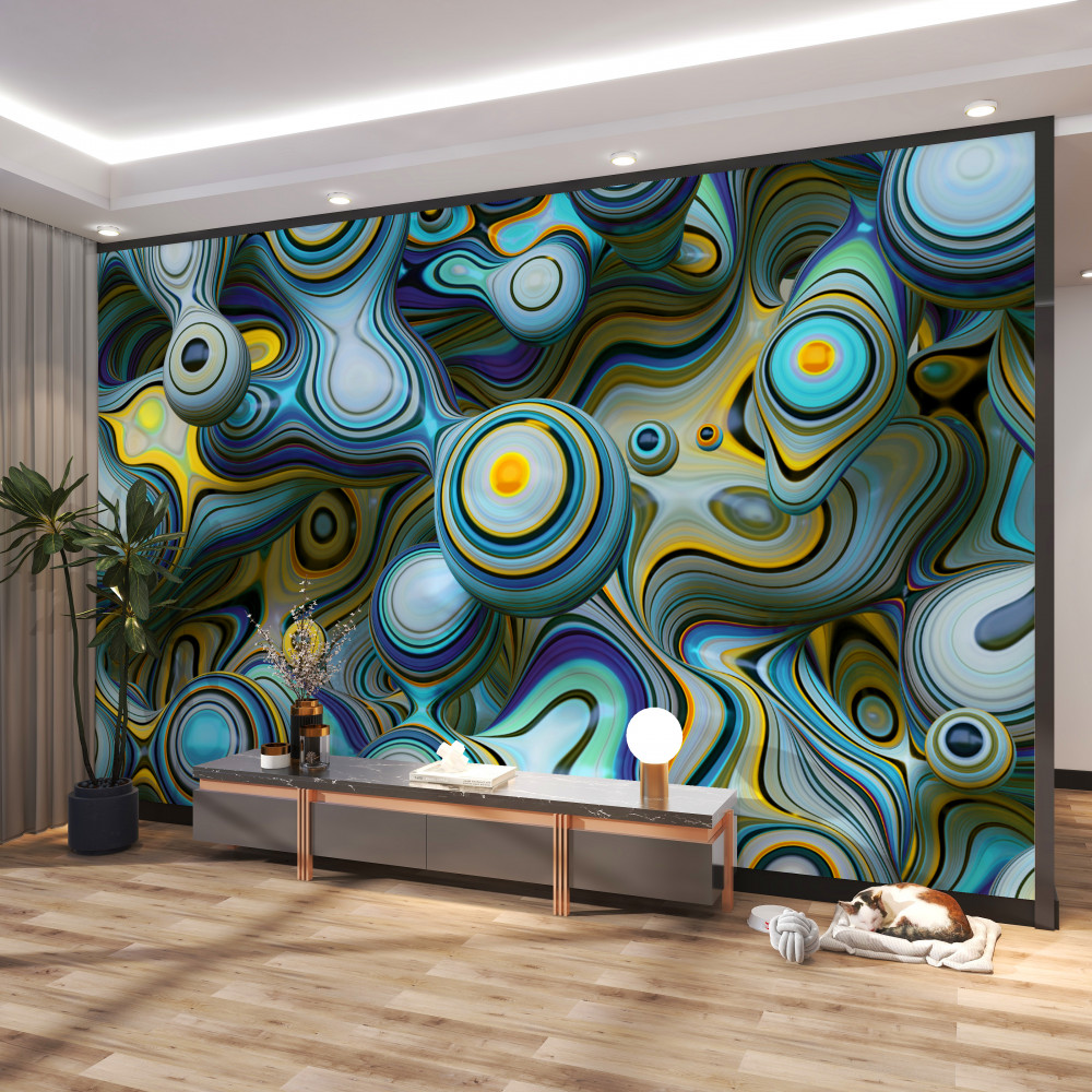 Fototapeta abstrakcyjne kolorowe kulki i paczki