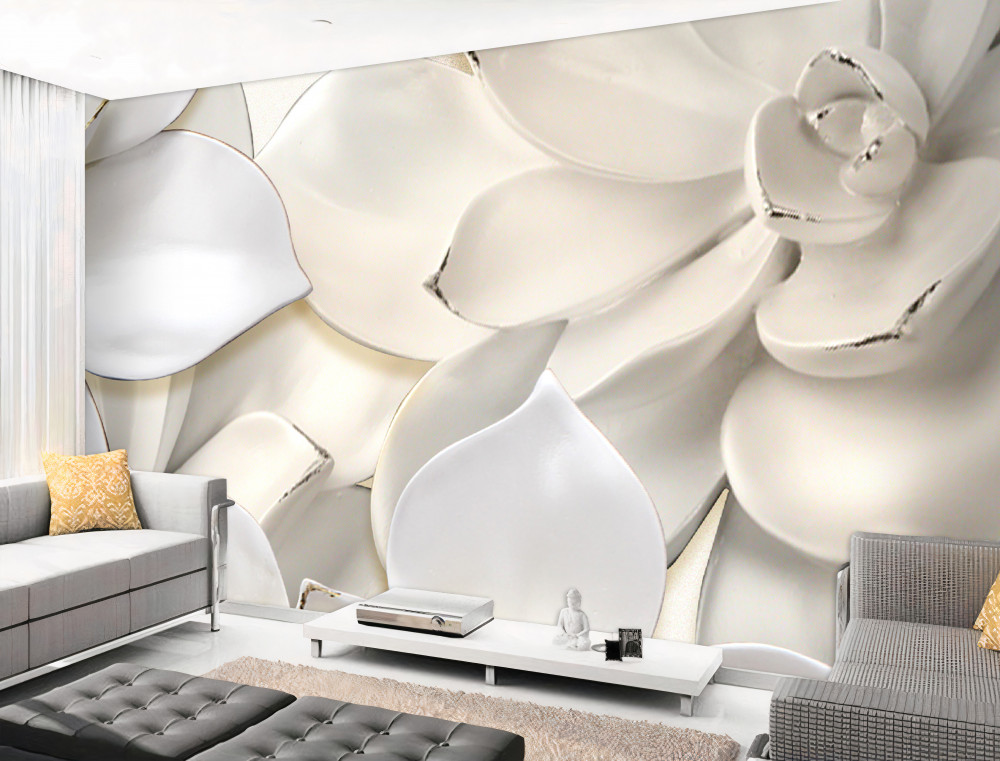 Fototapeta śnieżnobiałe porcelanowe kwiaty