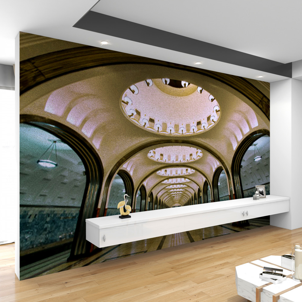 Fototapeta widok na tunel metra