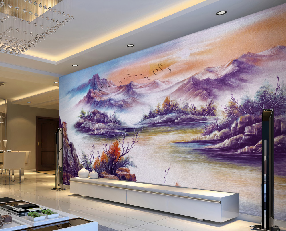 Fototapeta mgła zakrywa góry