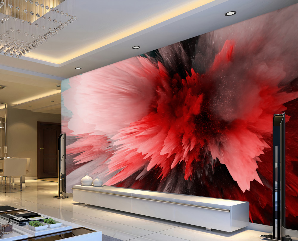 Fototapeta mocny wybuch czerwonych kolorów