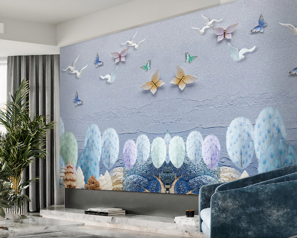 Fototapeta chłodne jesienne kolory lasu