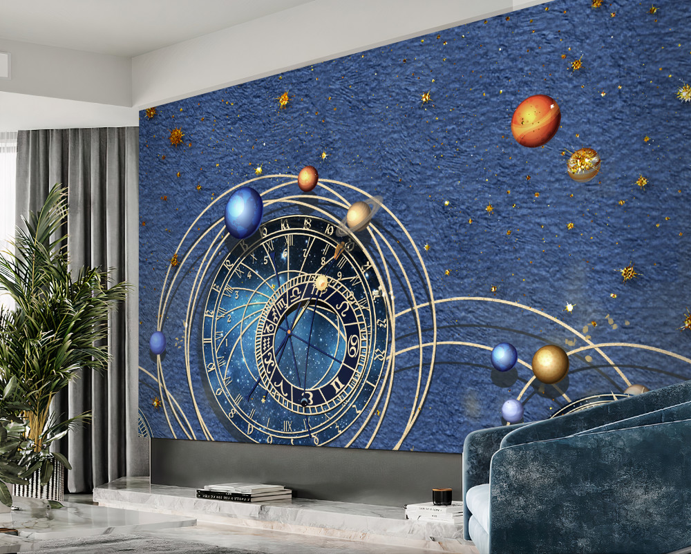 Fototapeta abstrakcja ruchu planet w galaktyce