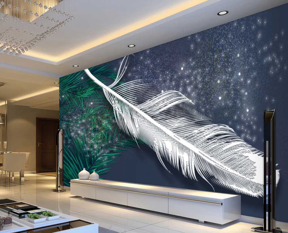 Fototapeta duże białe pióro