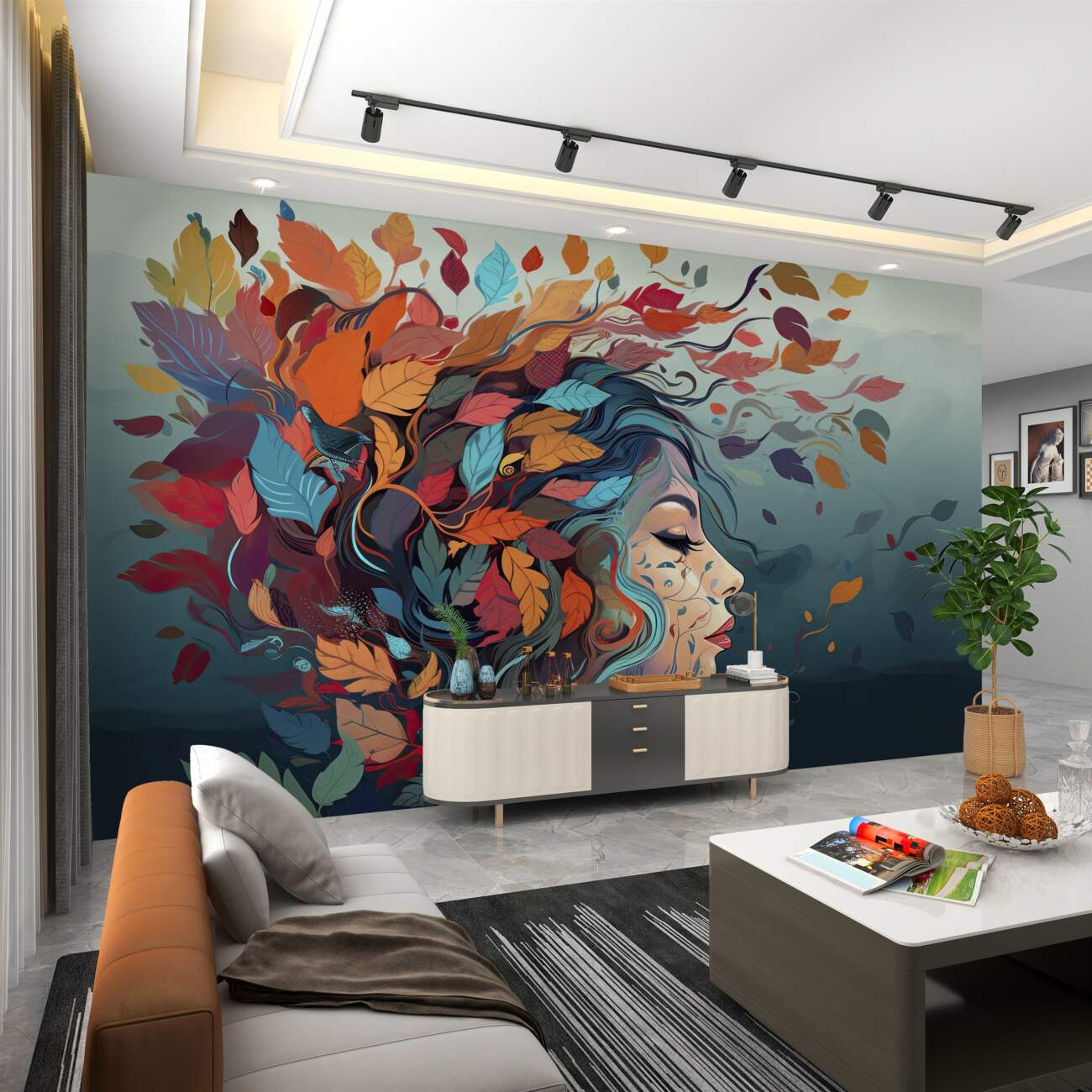 Fototapeta Jesienna wizerunek młodej dziewczyny