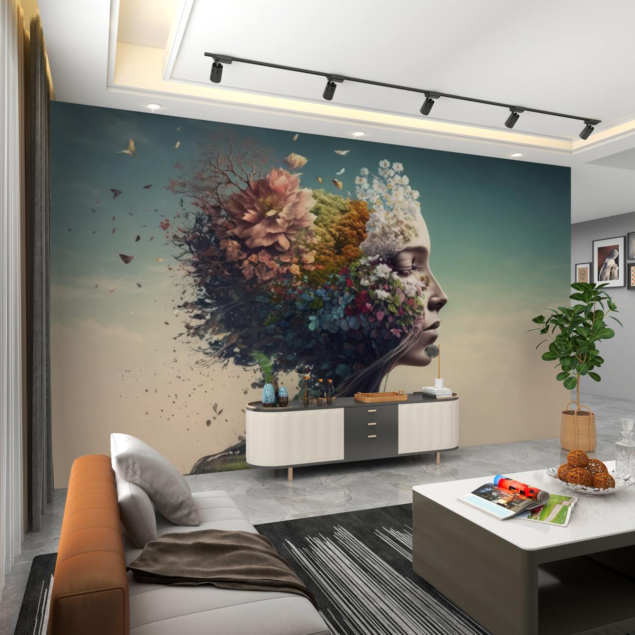 Fototapeta Drewno na obraz abstrakcji dziewczyny