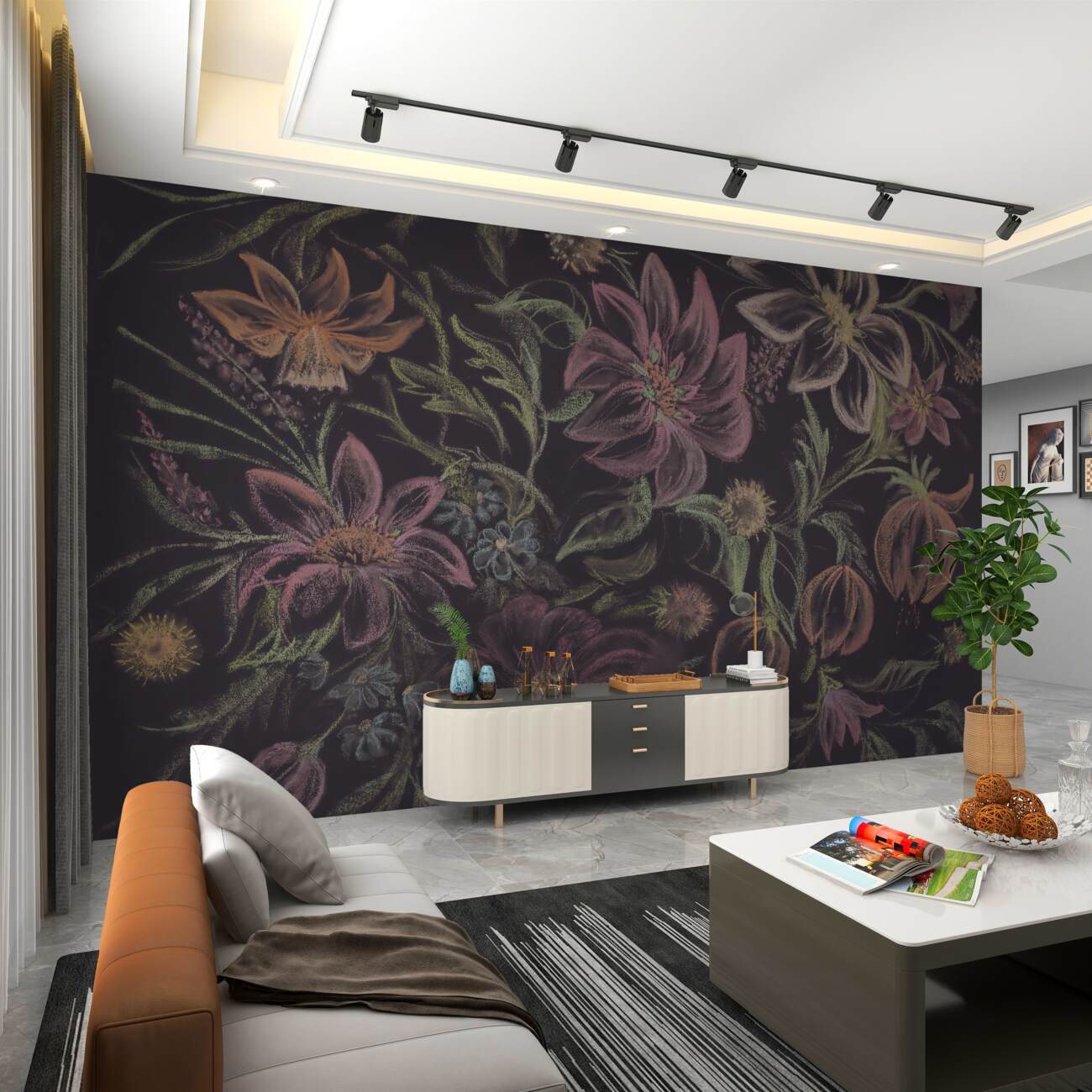 Fototapeta Kwitnące pąki pracują z ołówkiem