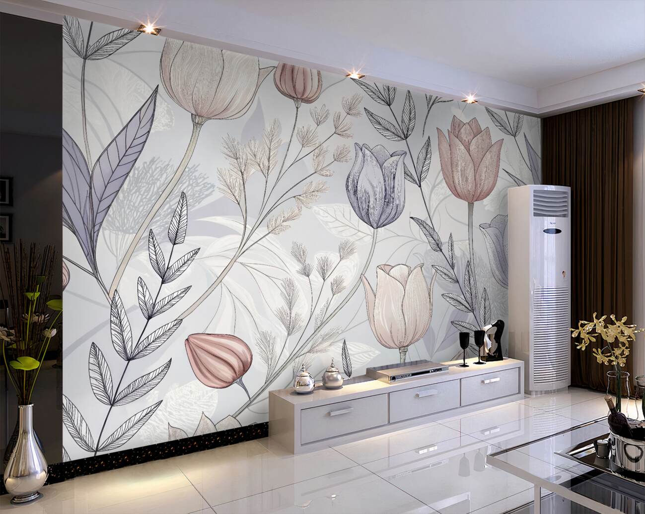 Fototapeta Wysokie piękne tulipany są jasne