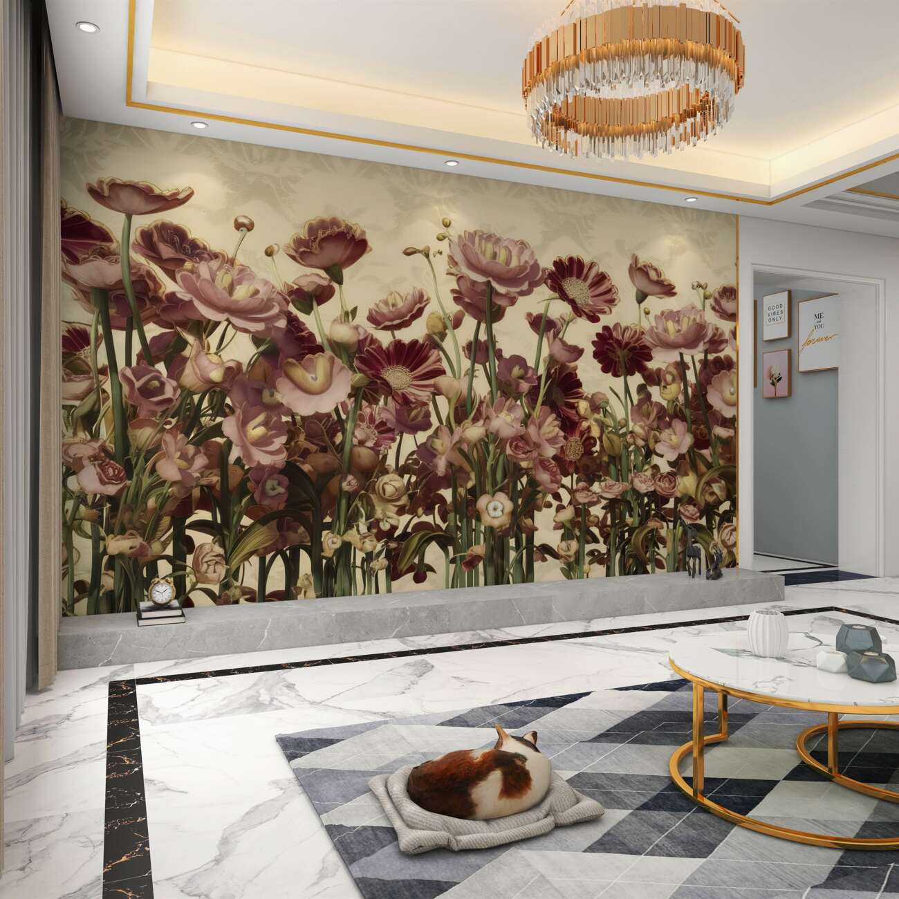 Fototapeta Smukłe piękne Herbers i rumianek