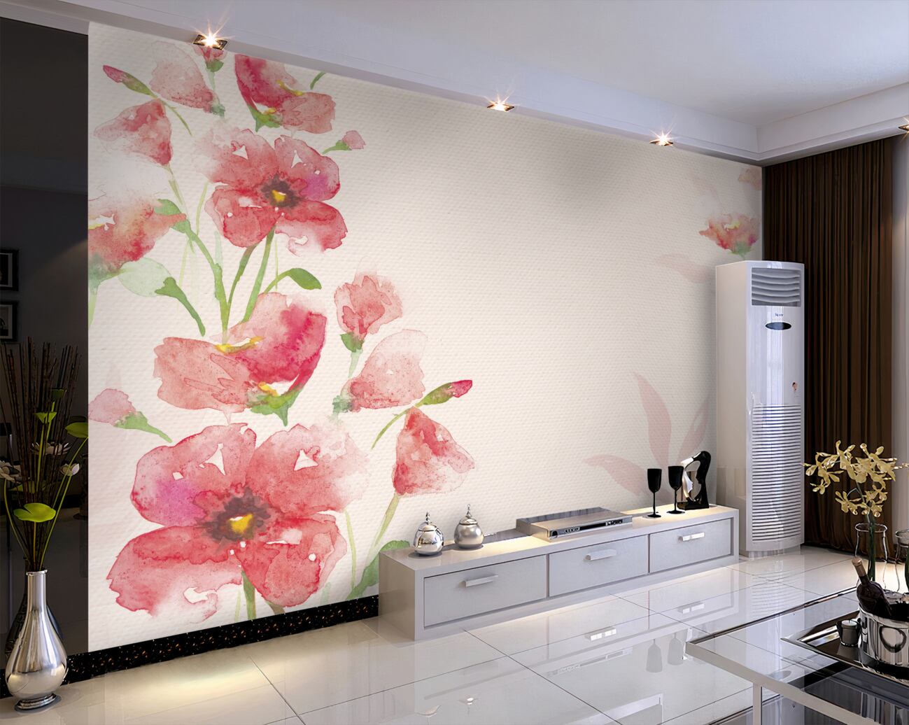 Fototapeta Gałęzie czerwonych gladioli